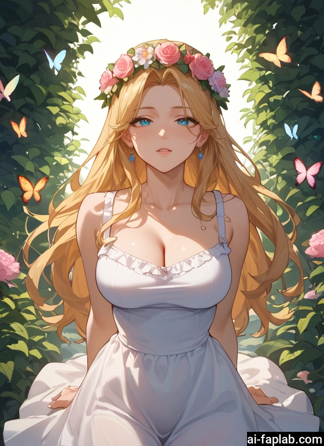 1girl, breasts, dress, long hair, blonde hair, bug · Yamete.gg