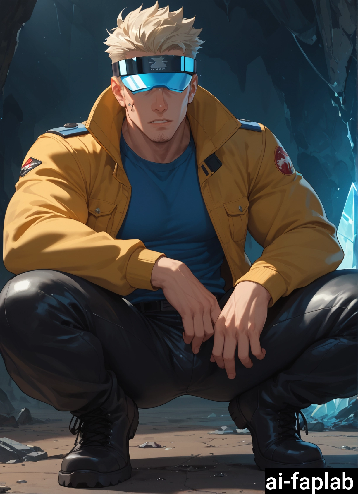 male focus, 1boy, solo, jacket, pants, short hair