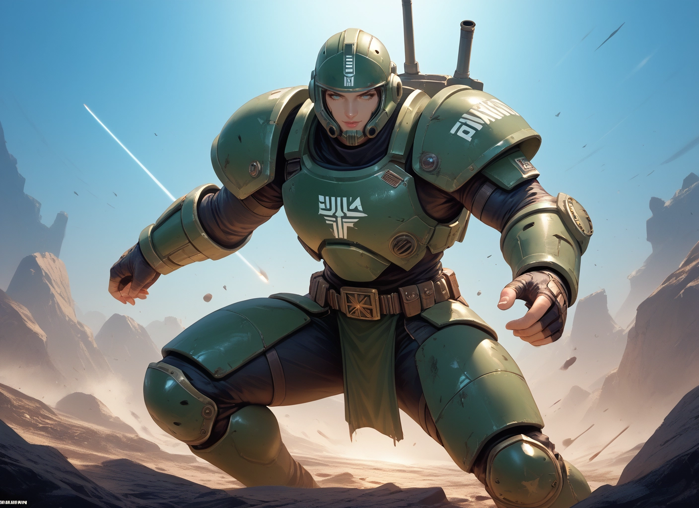 armor, helmet, solo, 1girl, weapon, gloves · Yamete.gg