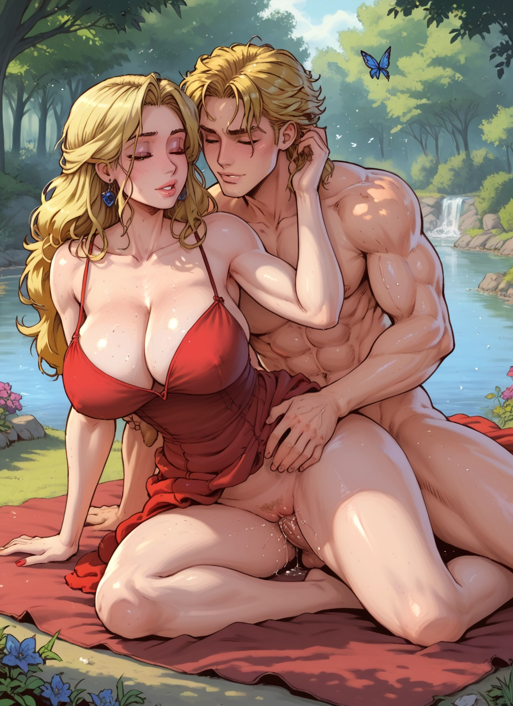 1girl, 1boy, breasts, blonde hair, hetero, sex · Yamete.gg
