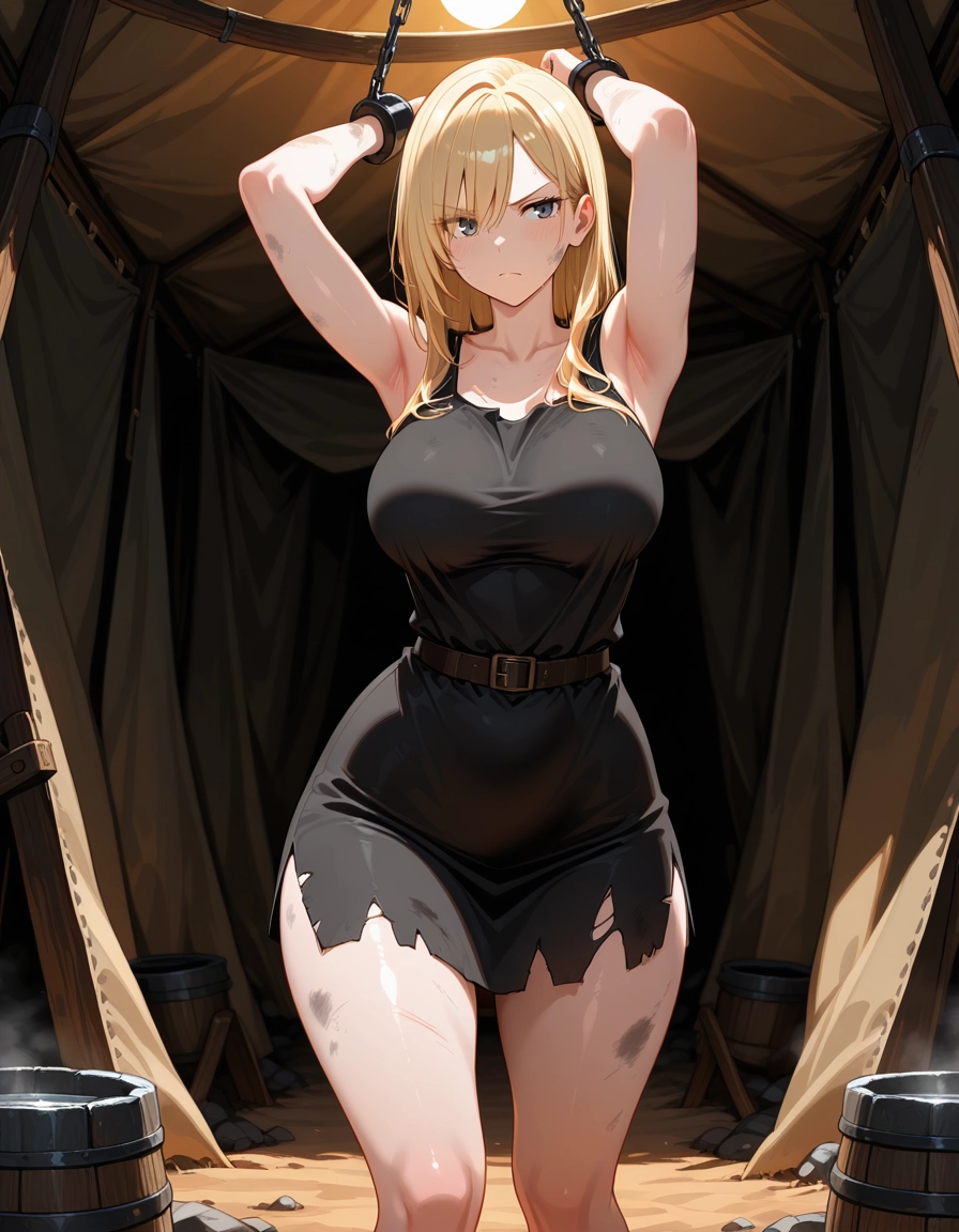 1girl, breasts, blonde hair, large breasts, solo, dress · Yamete.gg