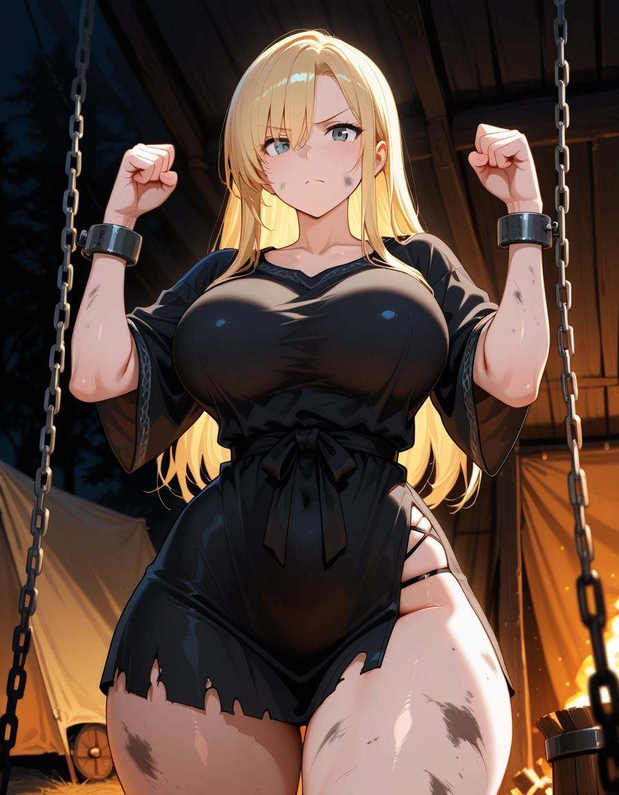 1girl, breasts, blonde hair, large breasts, long hair, solo · Yamete.gg
