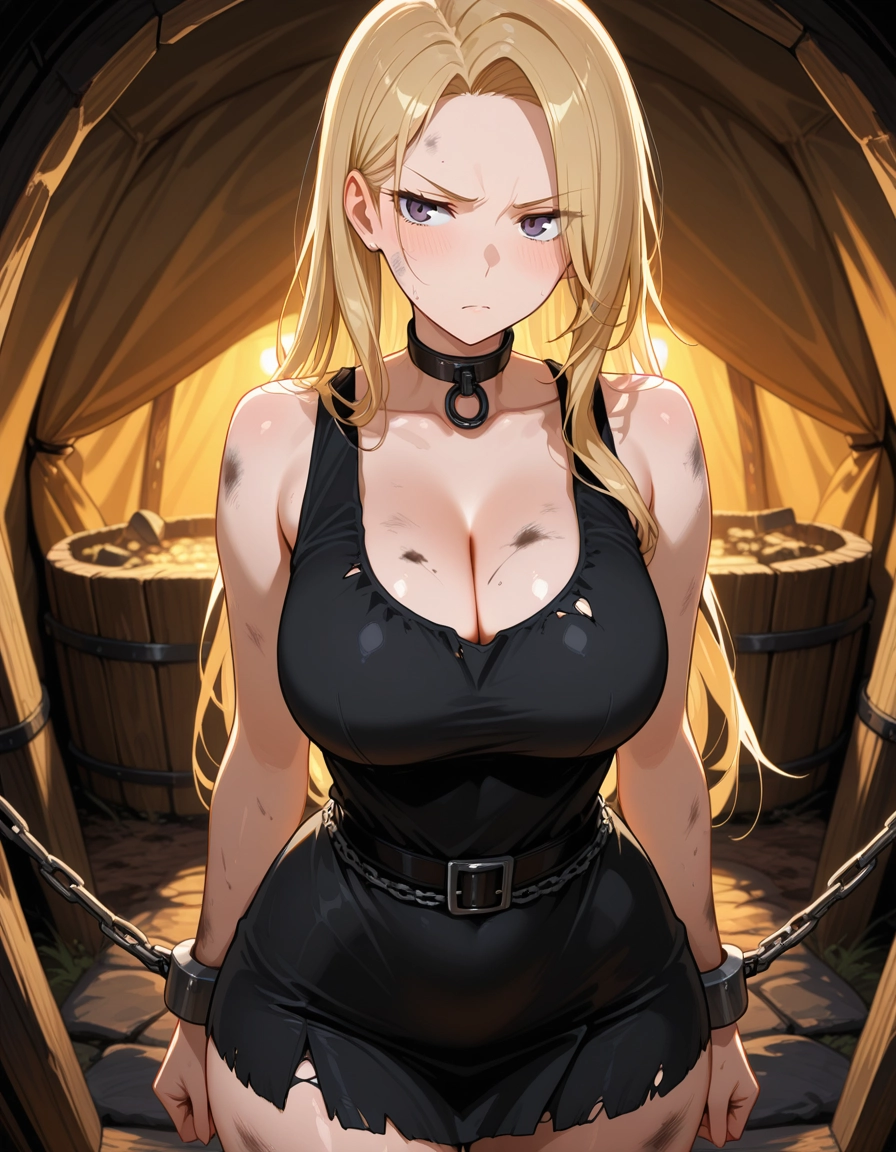 1girl, breasts, blonde hair, large breasts, long hair, solo · Yamete.gg