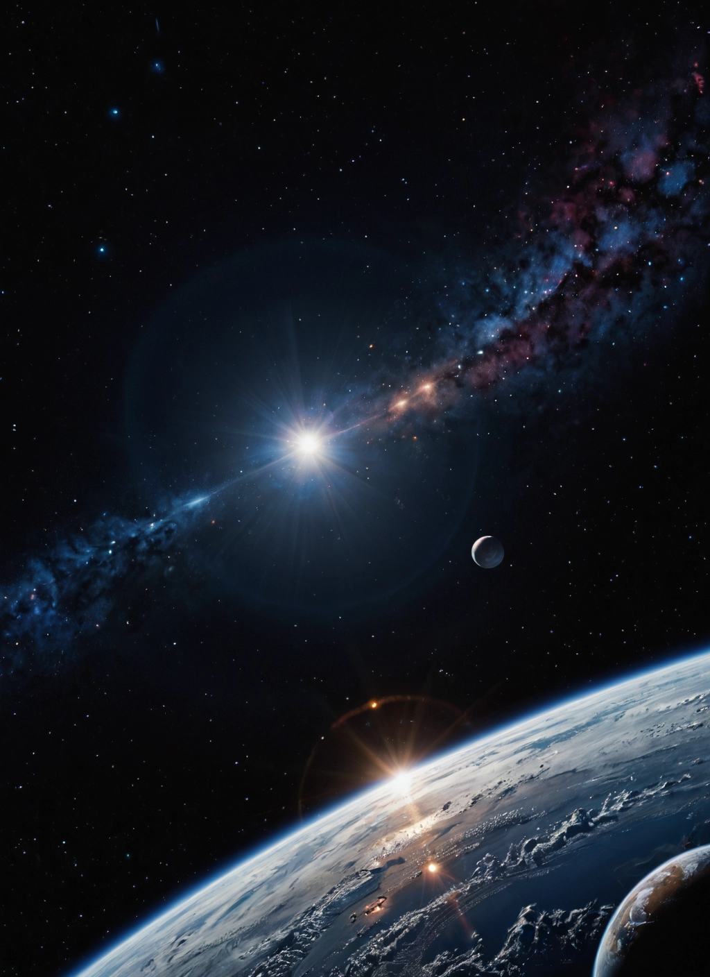 no humans, space, planet, scenery, star (sky), earth (planet) · Yamete.gg