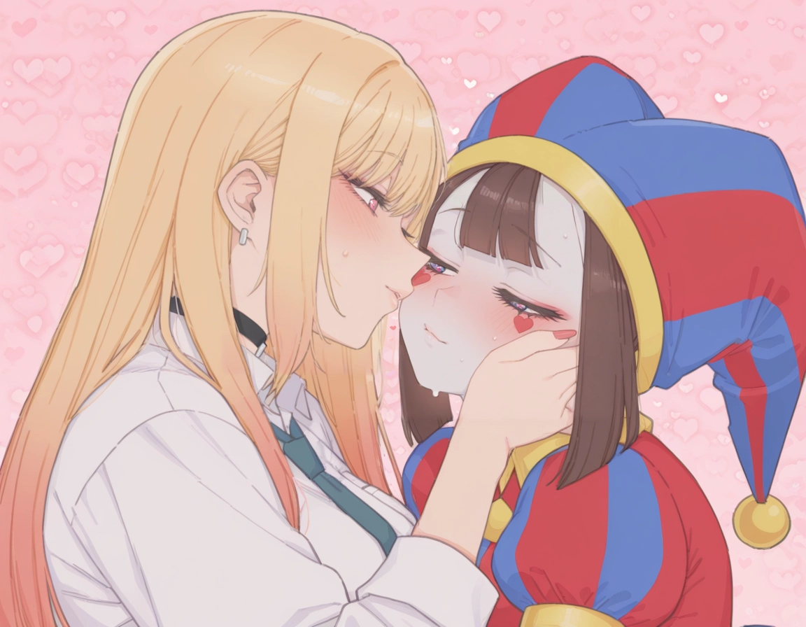 yuri, kitagawa marin, multiple girls, 2girls, blonde hair, brown hair · Yamete.gg