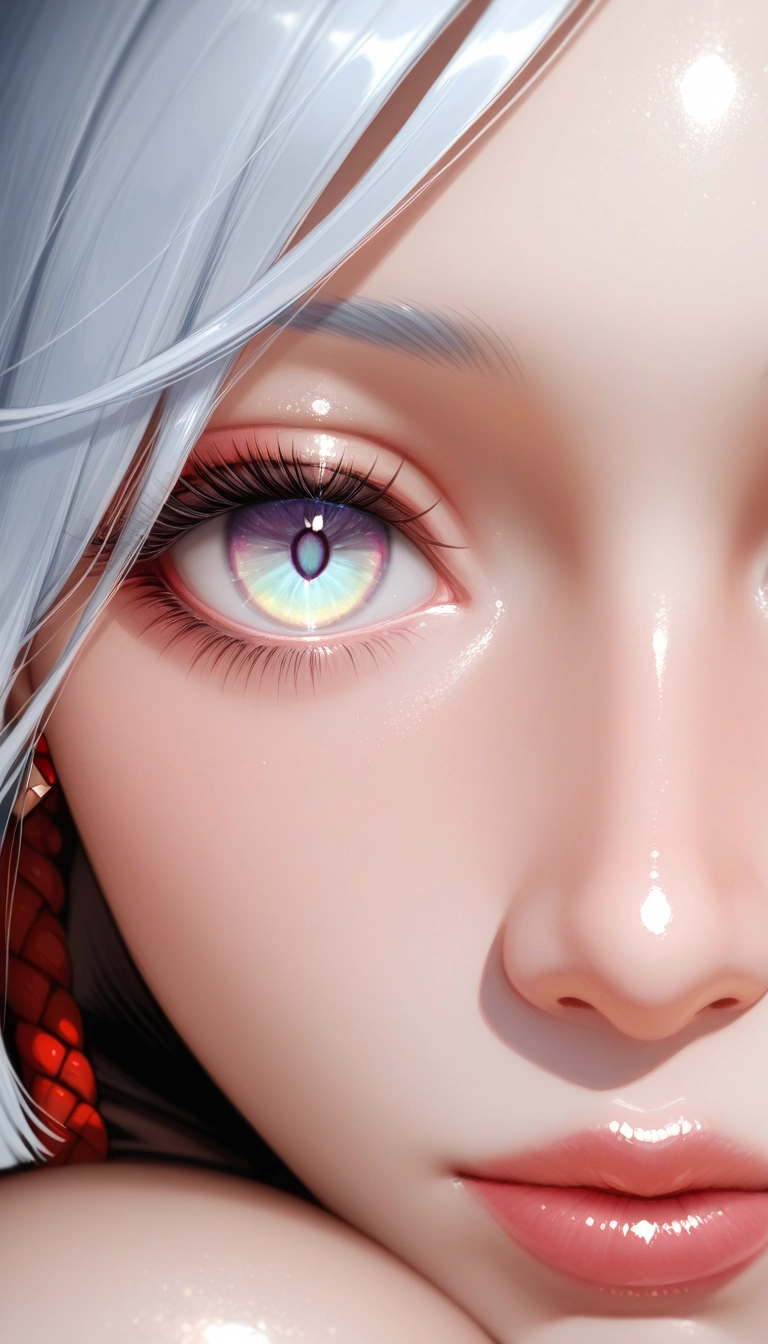 1girl, shenhe (genshin impact), solo, lips, close-up, eyelashes · Yamete.gg