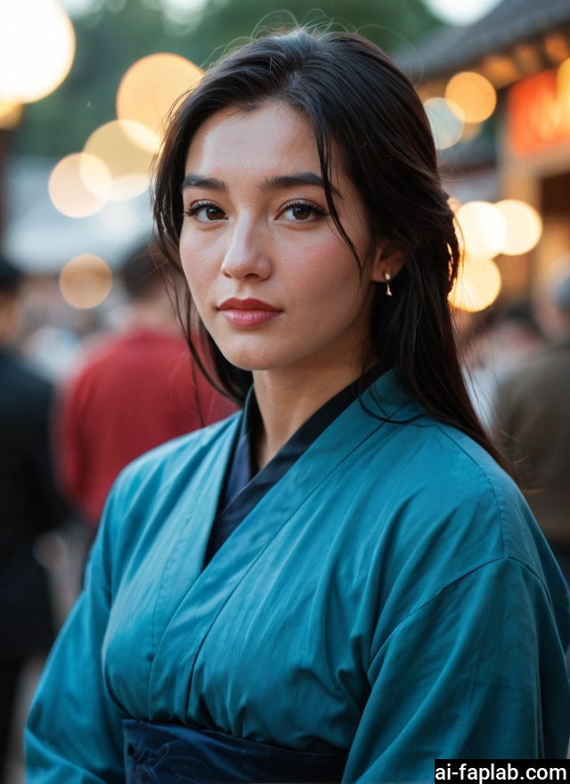 1girl, japanese clothes, jewelry, earrings, kimono, brown eyes · Yamete.gg