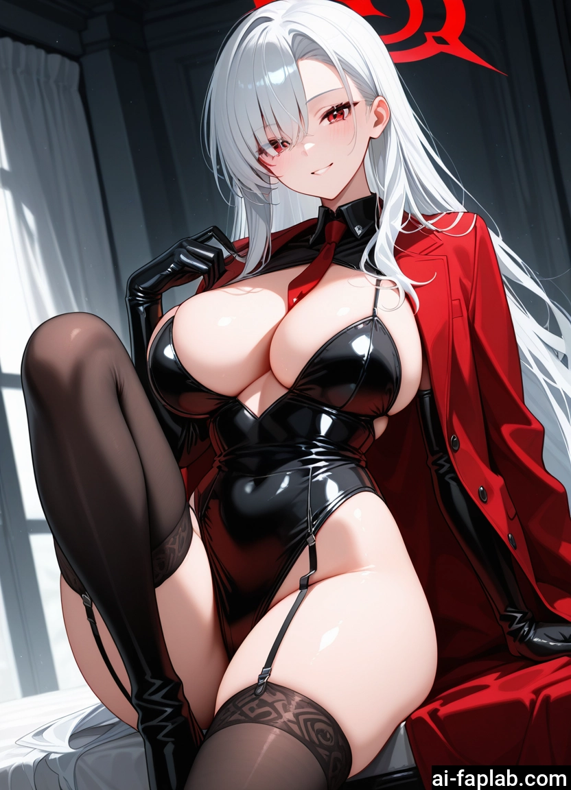 breasts, 1girl, long hair, thighhighs, large breasts, gloves · Yamete.gg