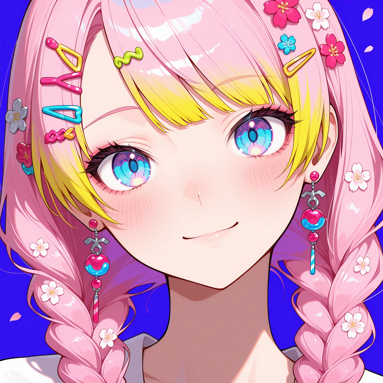 hair ornament, 1girl, solo, flower, hairclip, pink hair · Yamete.gg