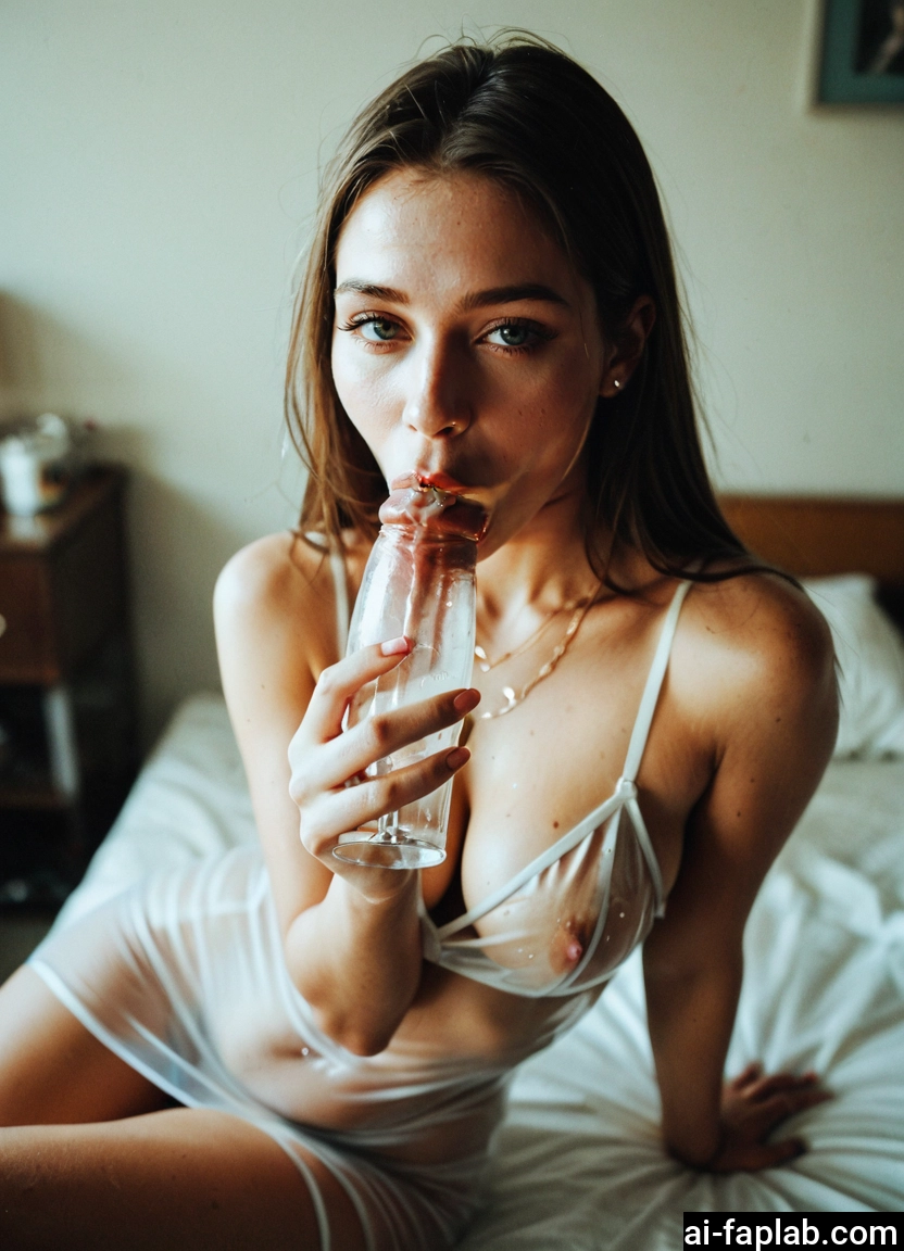 1girl, solo, breasts, nipples, photo (medium), see-through