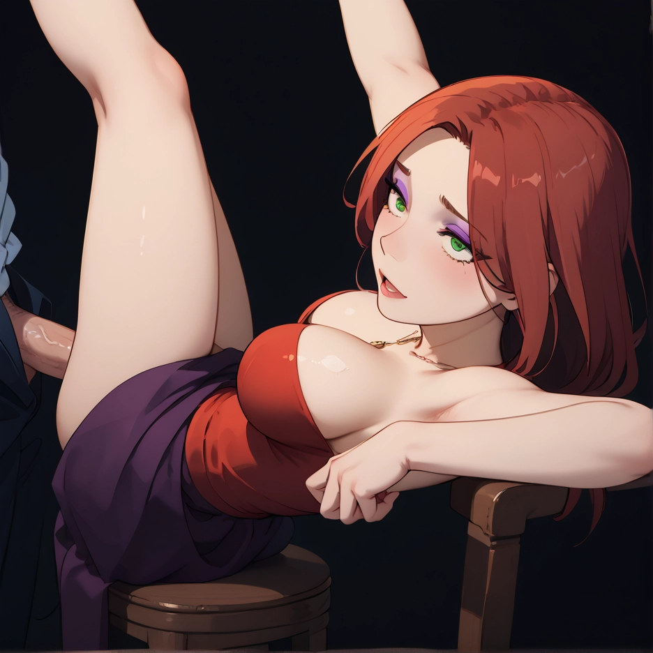 1girl, breasts, penis, hetero, green eyes, 1boy · Yamete.gg