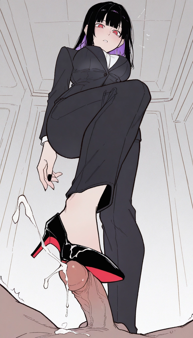1girl, high heels, cum, 1boy, penis, hetero · Yamete.gg