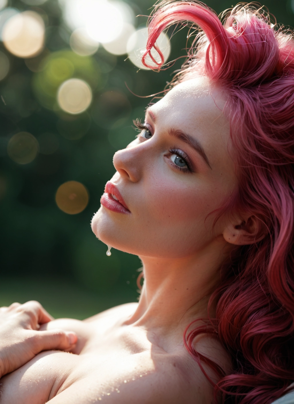 1girl, solo, pink hair, looking at viewer, long hair, lips · Yamete.gg