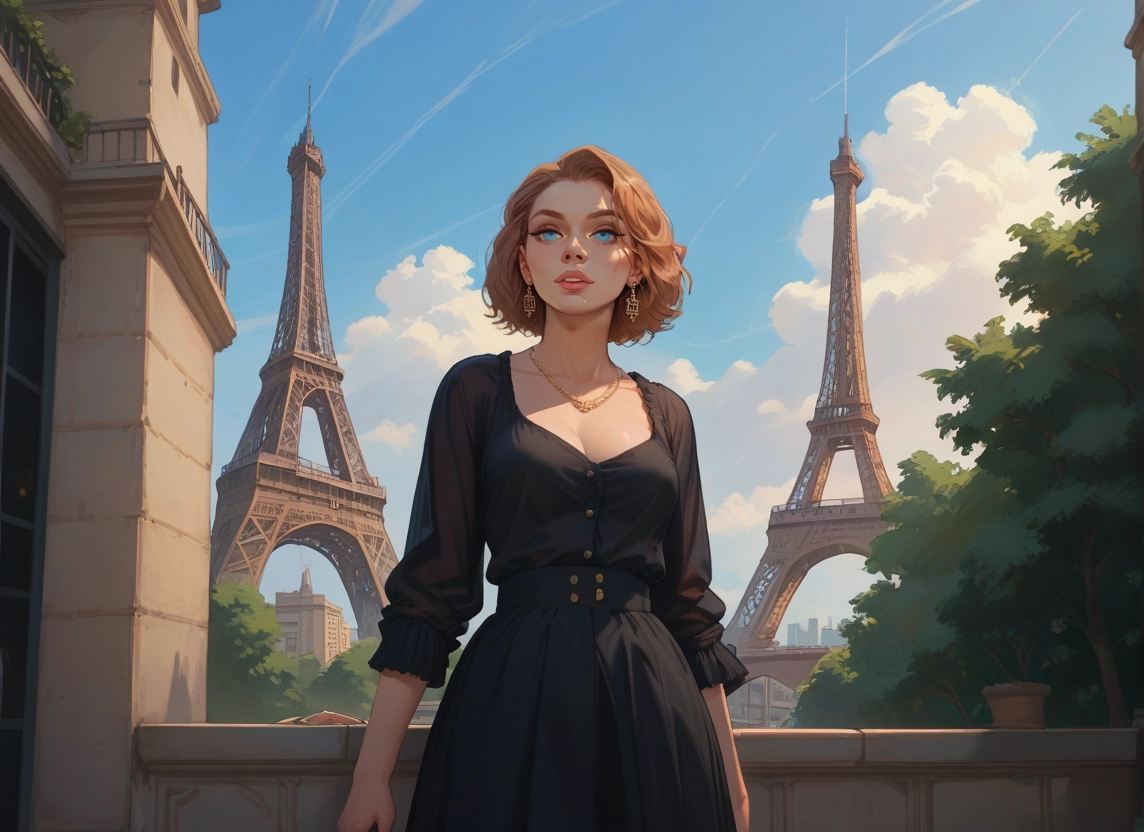 1girl, jewelry, solo, earrings, blue eyes, breasts · Yamete.gg