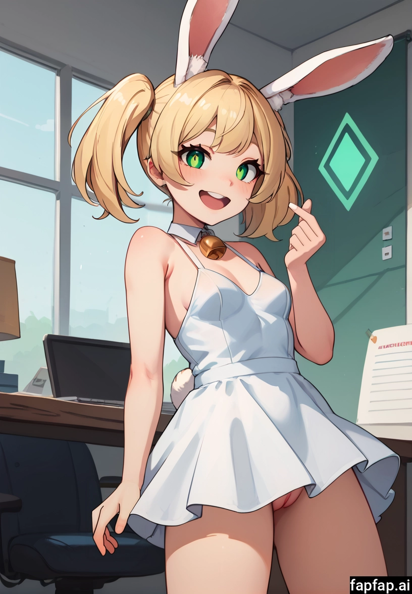 1girl, solo, animal ears, breasts, rabbit ears, green eyes · Yamete.gg