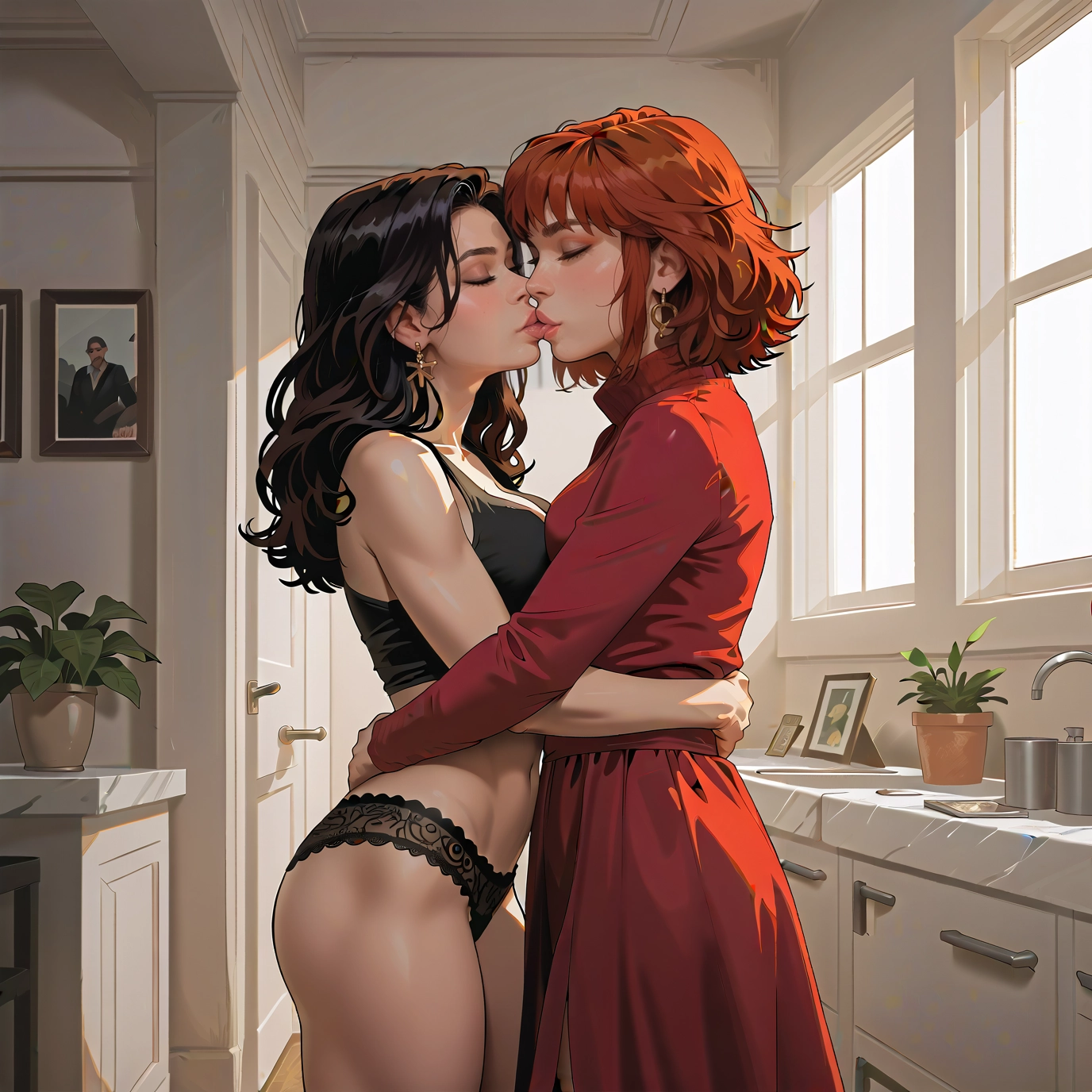 multiple girls, 2girls, underwear, panties, yuri, jewelry · Yamete.gg