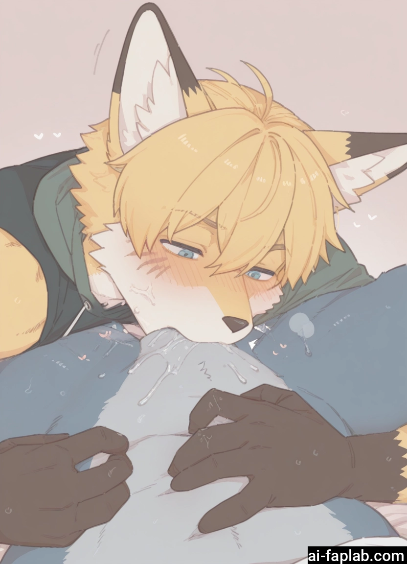 yaoi, bara, furry, multiple boys, blush, male focus