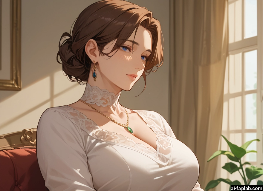 1girl, breasts, blue eyes, jewelry, earrings, cleavage