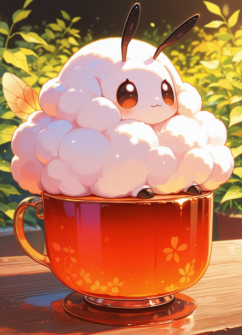 pokemon (creature), no humans, cup, brown eyes, closed mouth, solo · Yamete.gg