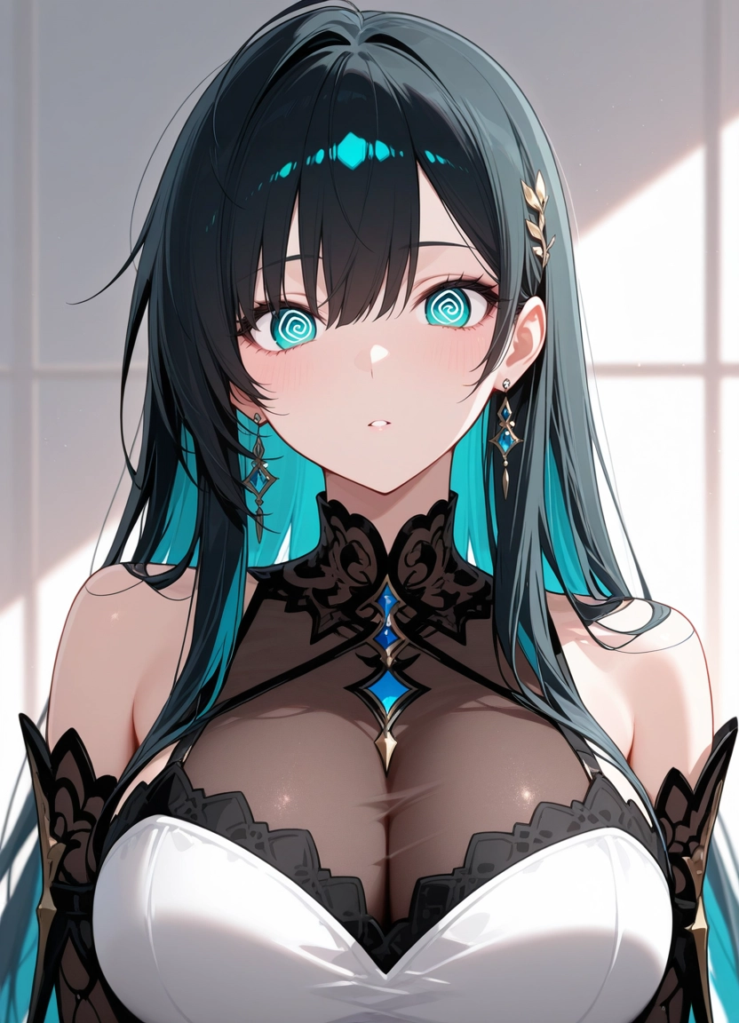 1girl, breasts, jewelry, earrings, solo, large breasts · Yamete.gg