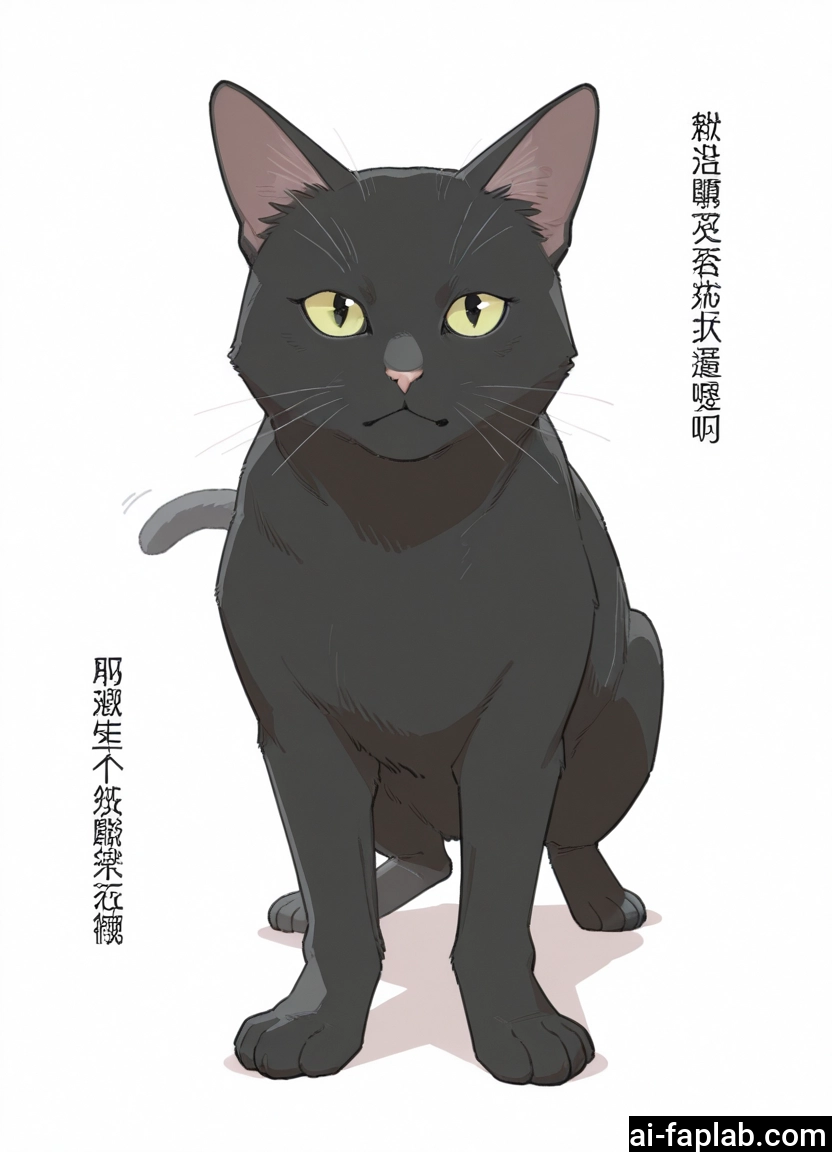 no humans, cat, animal focus, chinese text, animal, white background