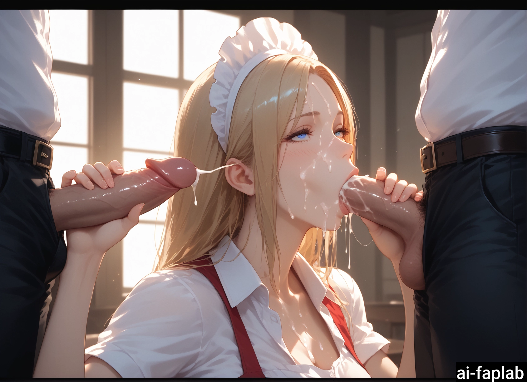 penis, cum, 1girl, oral, hetero, fellatio · Yamete.gg