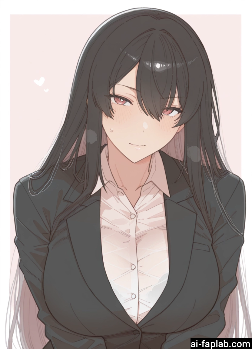1girl, long hair, breasts, black hair, shirt, solo · Yamete.gg