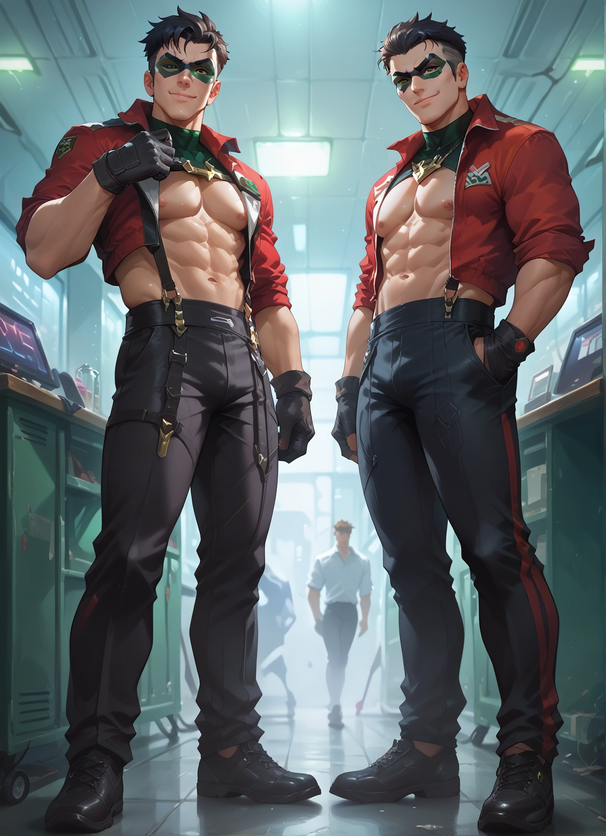 yaoi, bara, multiple boys, muscular, pectorals, muscular male · Yamete.gg