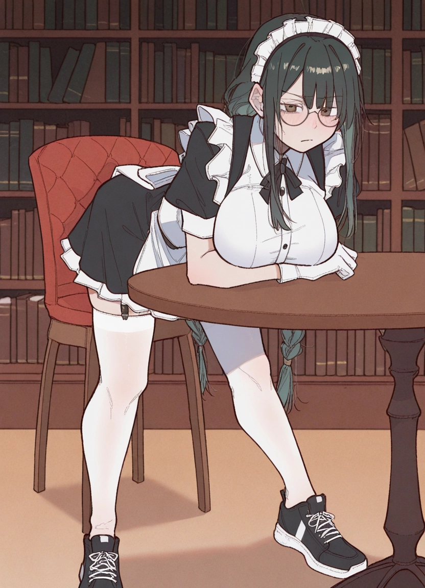 1girl, thighhighs, breasts, maid, maid headdress, gloves · Yamete.gg
