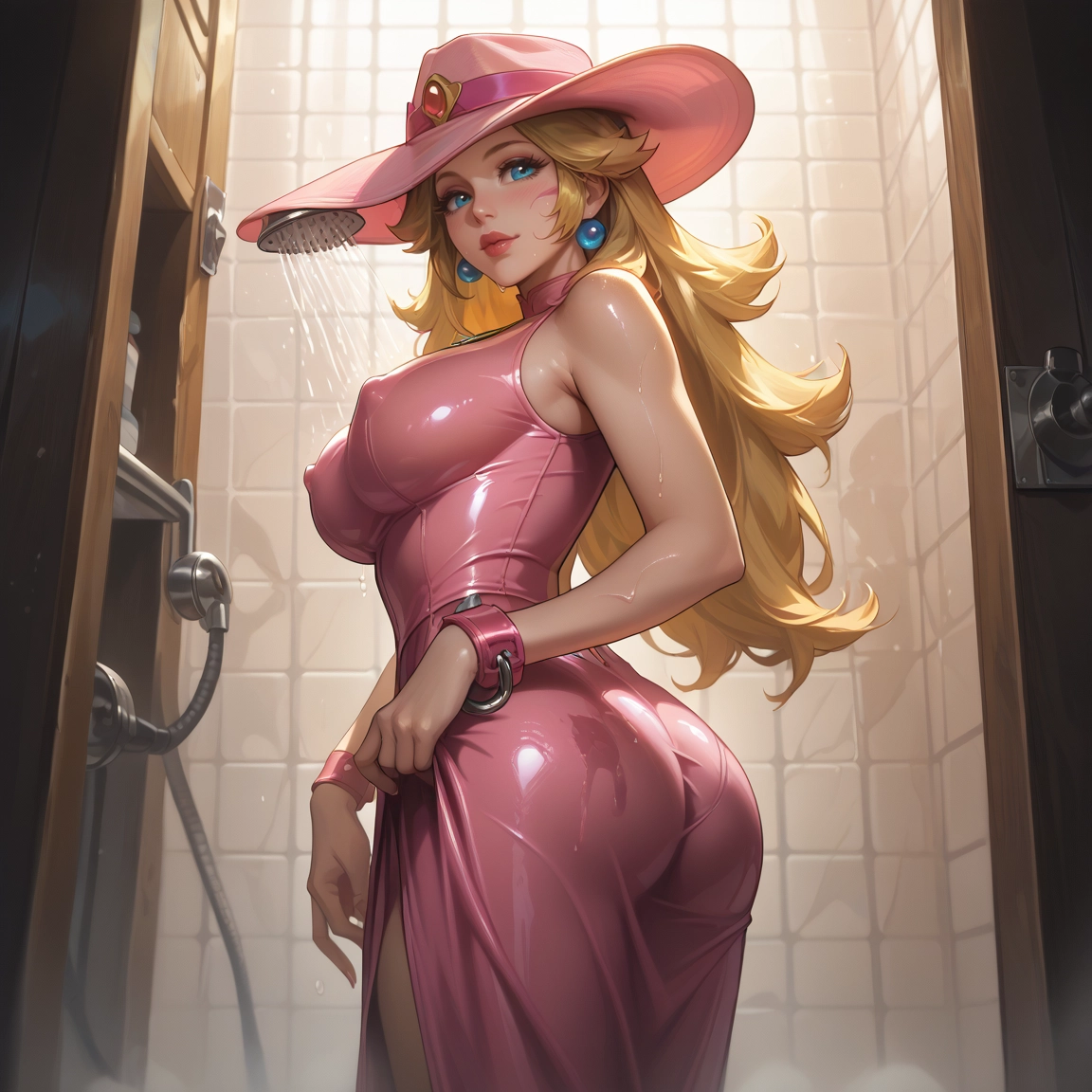 1girl, breasts, blonde hair, ass, long hair, hat · Yamete.gg