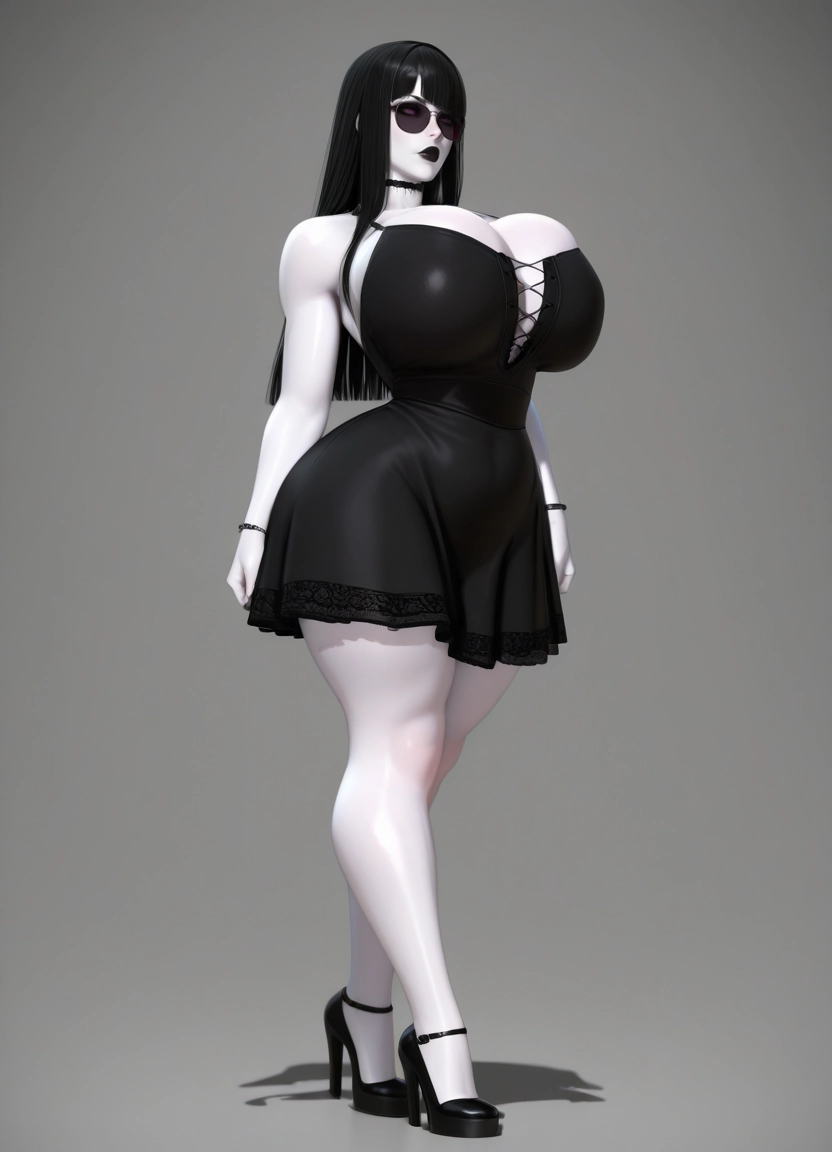 1girl, breasts, solo, dress, sunglasses, high heels · Yamete.gg