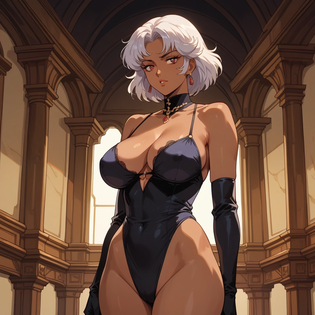 breasts, 1girl, jewelry, earrings, gloves, short hair · Yamete.gg
