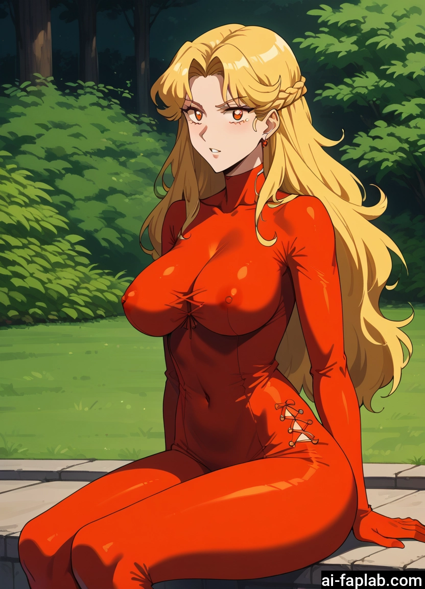 1girl, breasts, blonde hair, long hair, bodysuit, jewelry