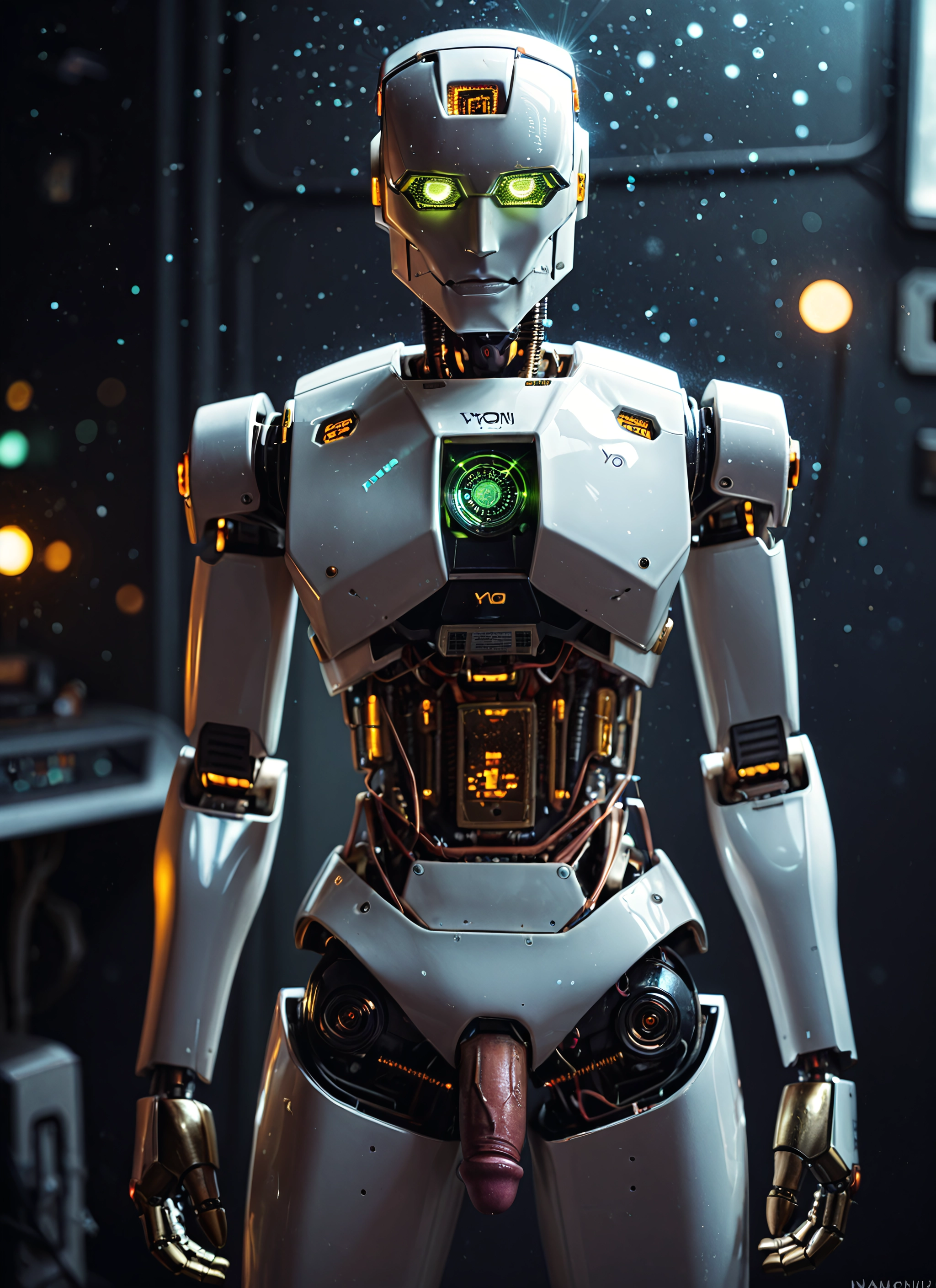 futanari, penis, solo, humanoid robot, 1boy, robot · Yamete.gg