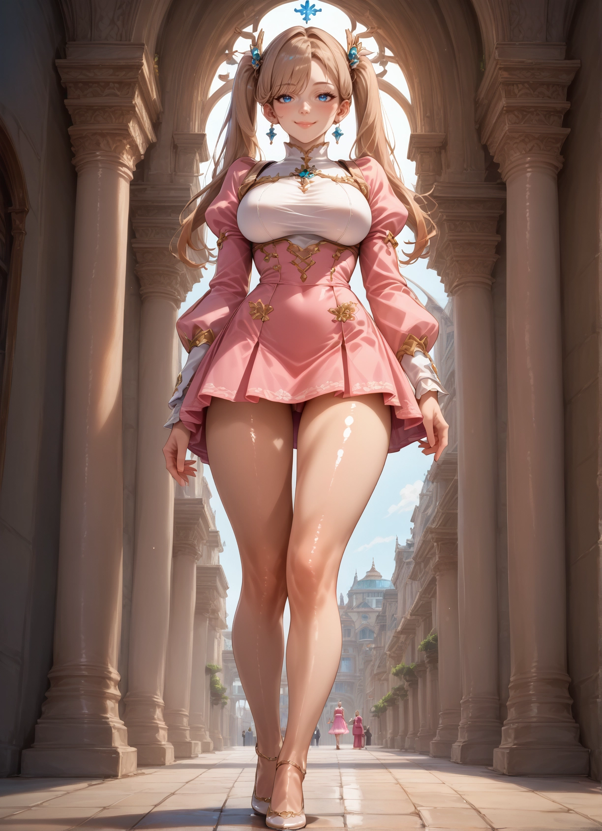 1girl, underwear, panties, blue eyes, twintails, pantyhose · Yamete.gg
