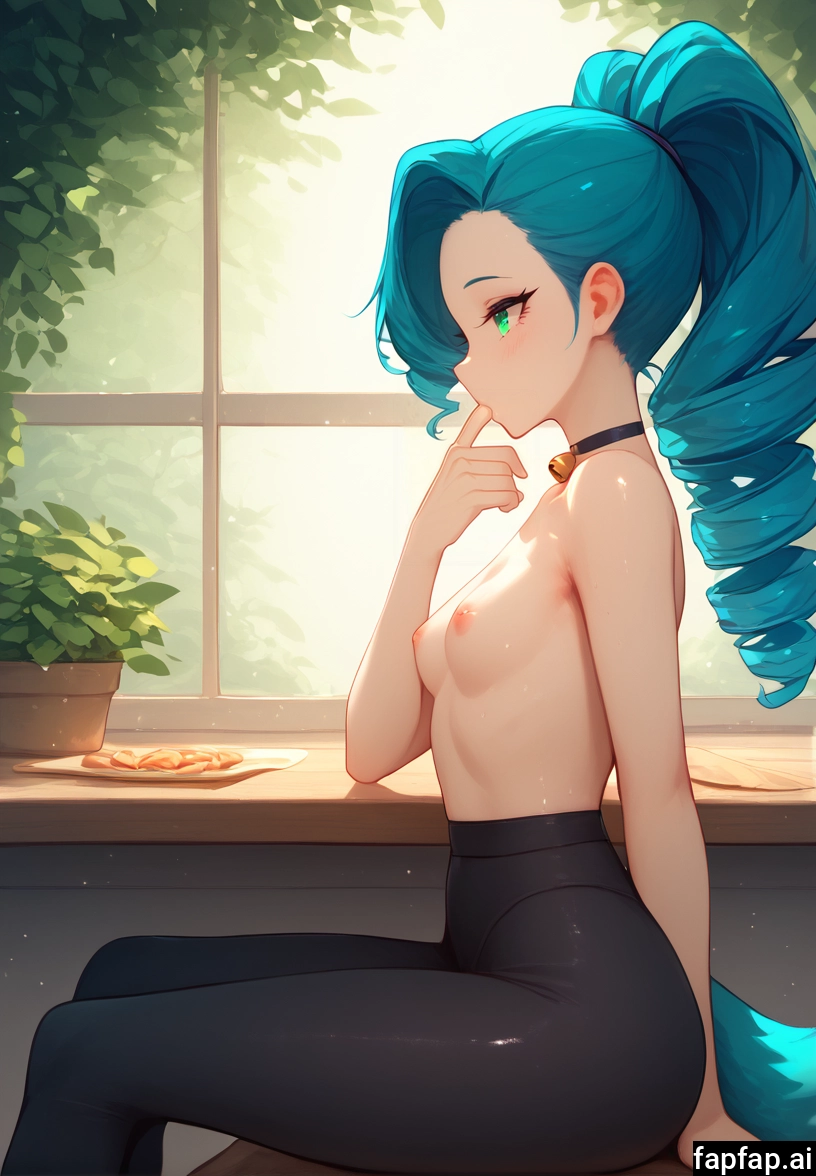 1girl, solo, breasts, nipples, pantyhose, sitting · Yamete.gg