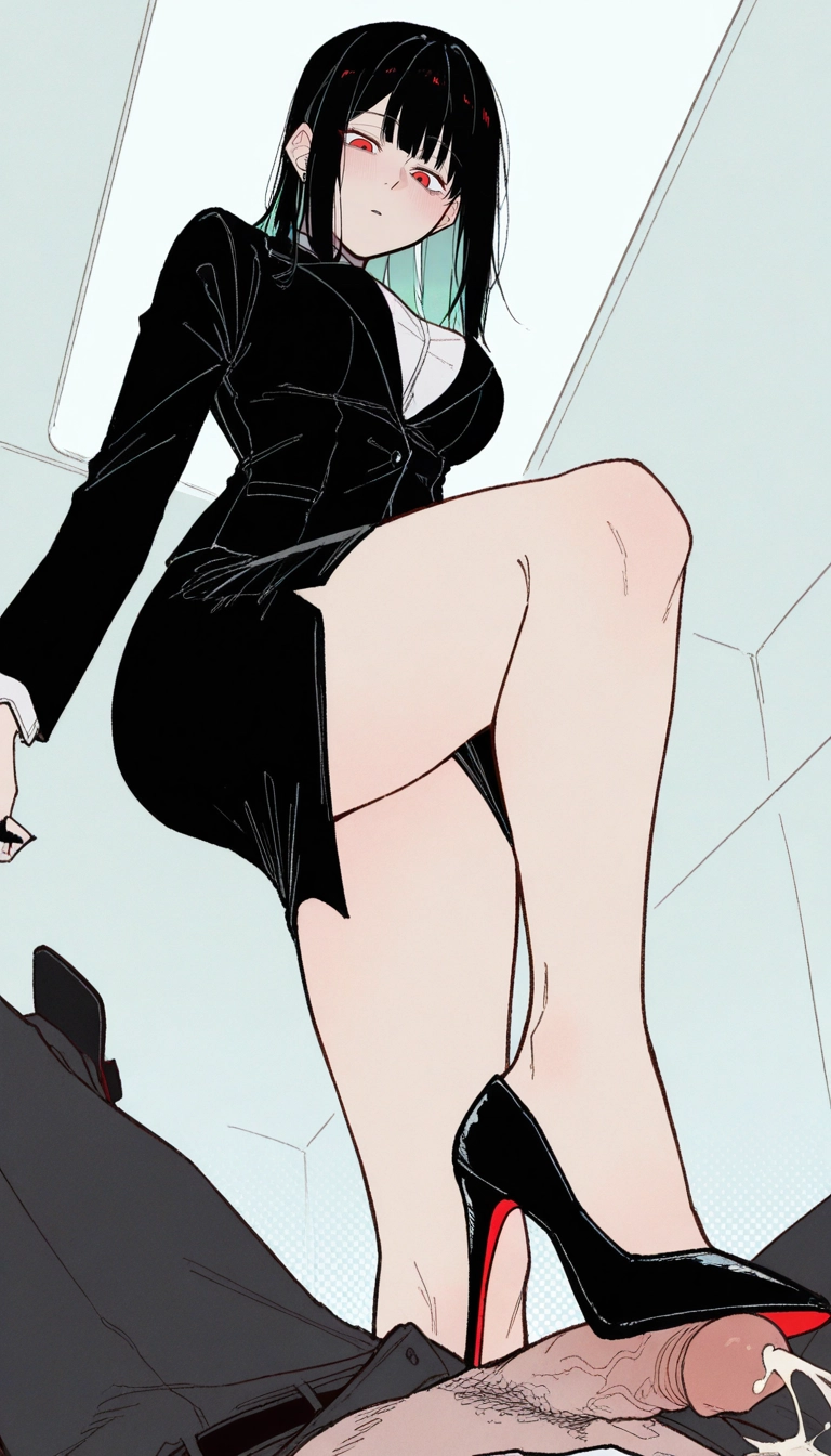 1girl, high heels, 1boy, cum, penis, hetero · Yamete.gg