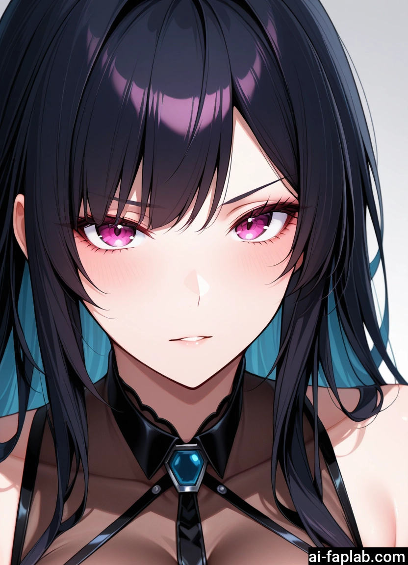 1girl, solo, looking at viewer, black hair, parted lips, long hair · Yamete.gg