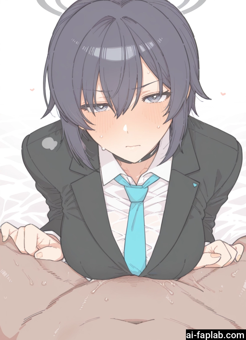 1girl, 1boy, necktie, hetero, blush, breasts