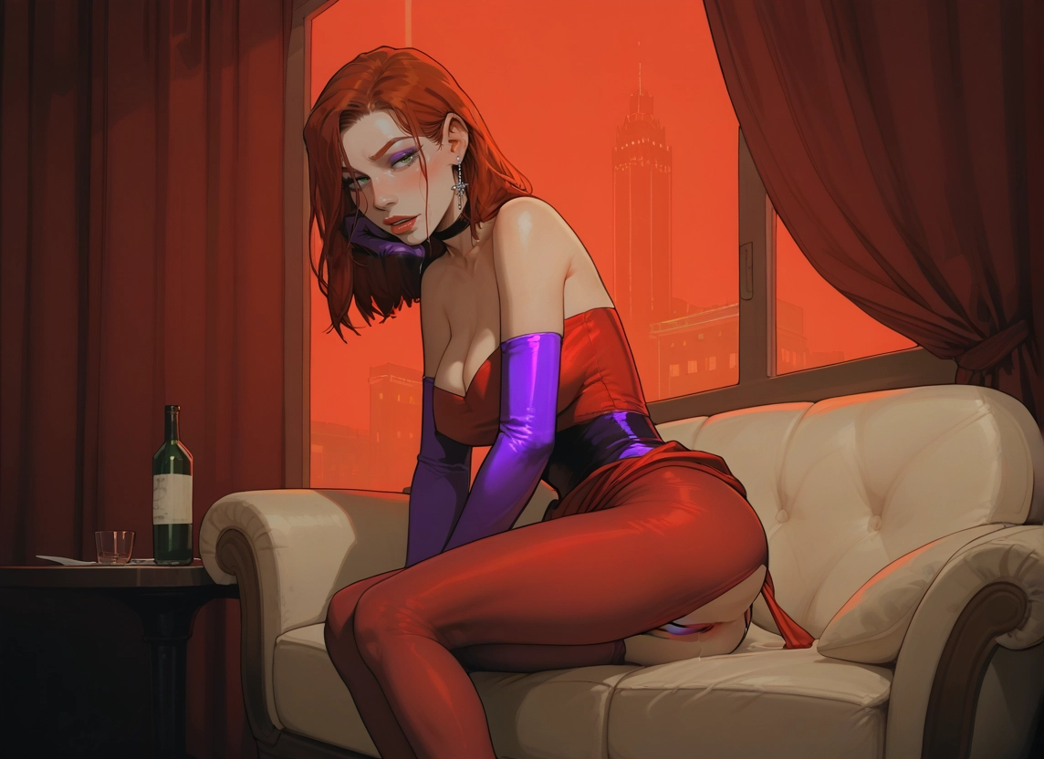 1girl, breasts, jewelry, earrings, gloves, solo · Yamete.gg
