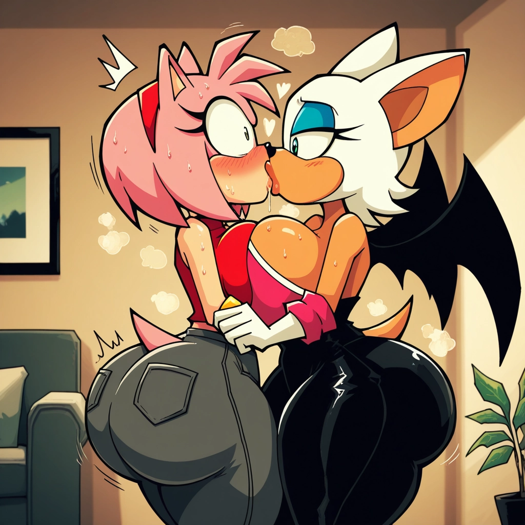 furry, furry female, breasts, multiple girls, 2girls, bat ears · Yamete.gg