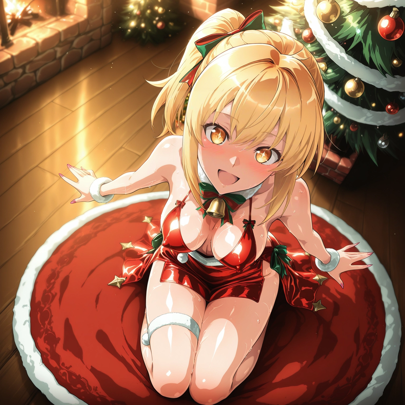 1girl, blonde hair, breasts, solo, open mouth, looking at viewer · Yamete.gg