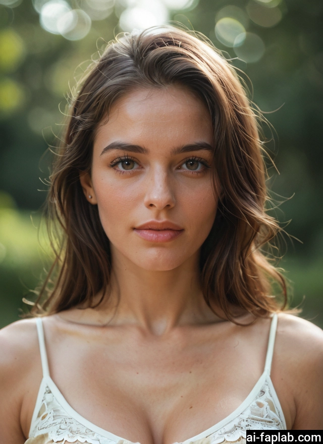 1girl, solo, breasts, looking at viewer, brown eyes, cleavage · Yamete.gg