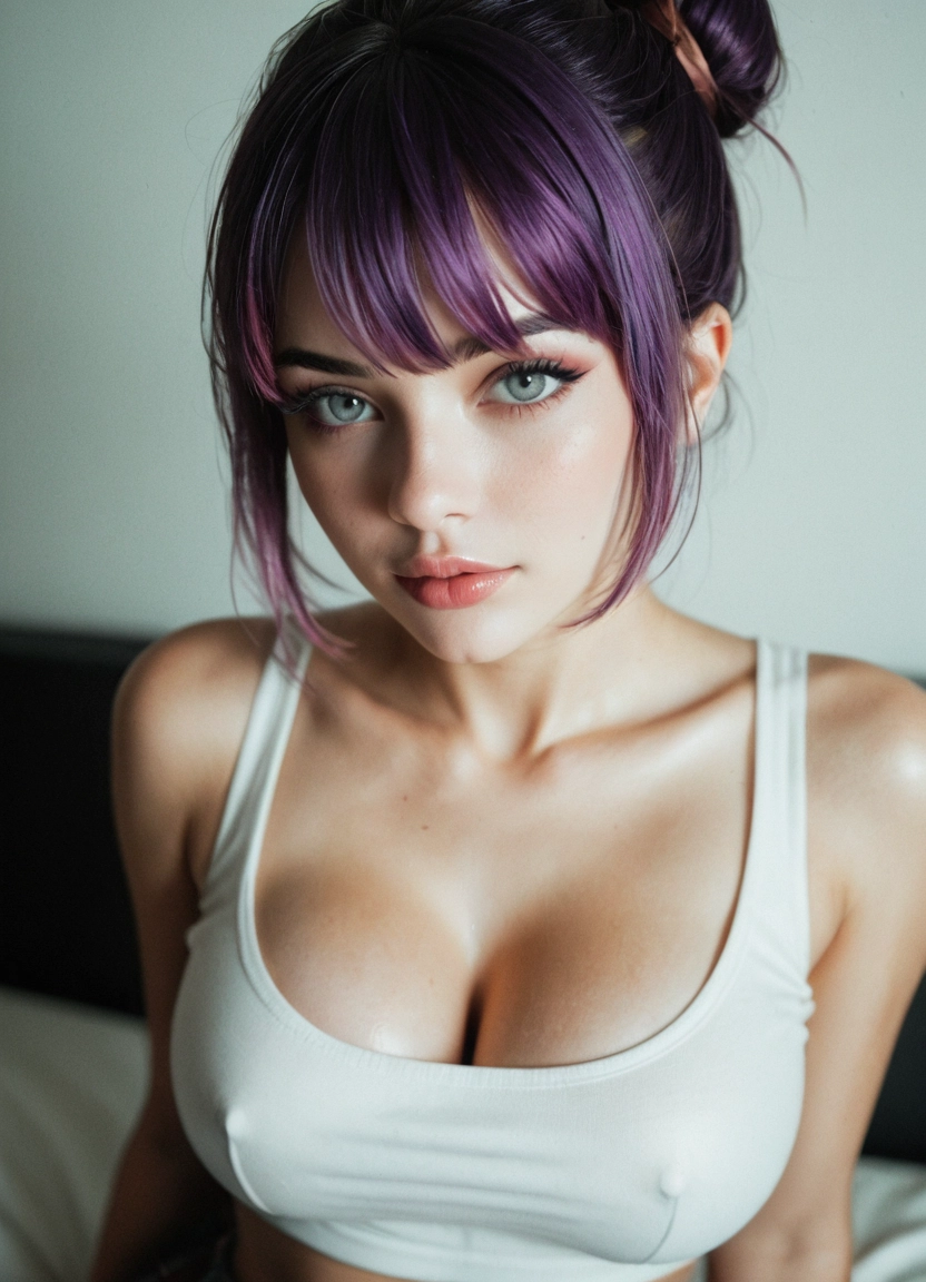 1girl, breasts, solo, covered nipples, cleavage, realistic · Yamete.gg