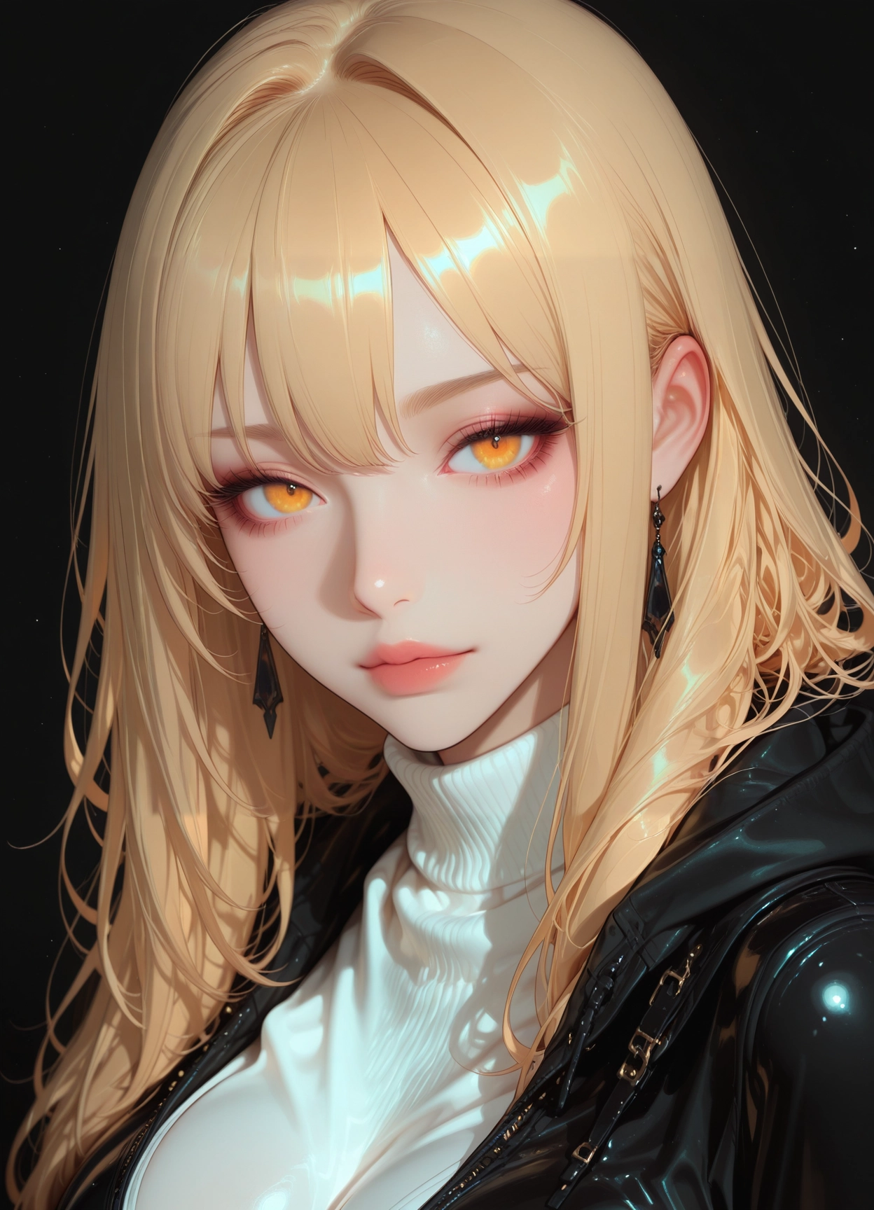 1girl, solo, jewelry, blonde hair, looking at viewer, earrings · Yamete.gg