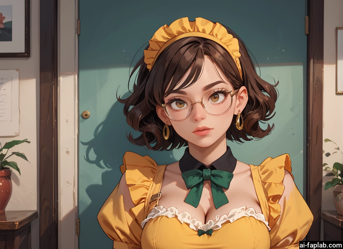 1girl, breasts, jewelry, brown hair, earrings, solo · Yamete.gg