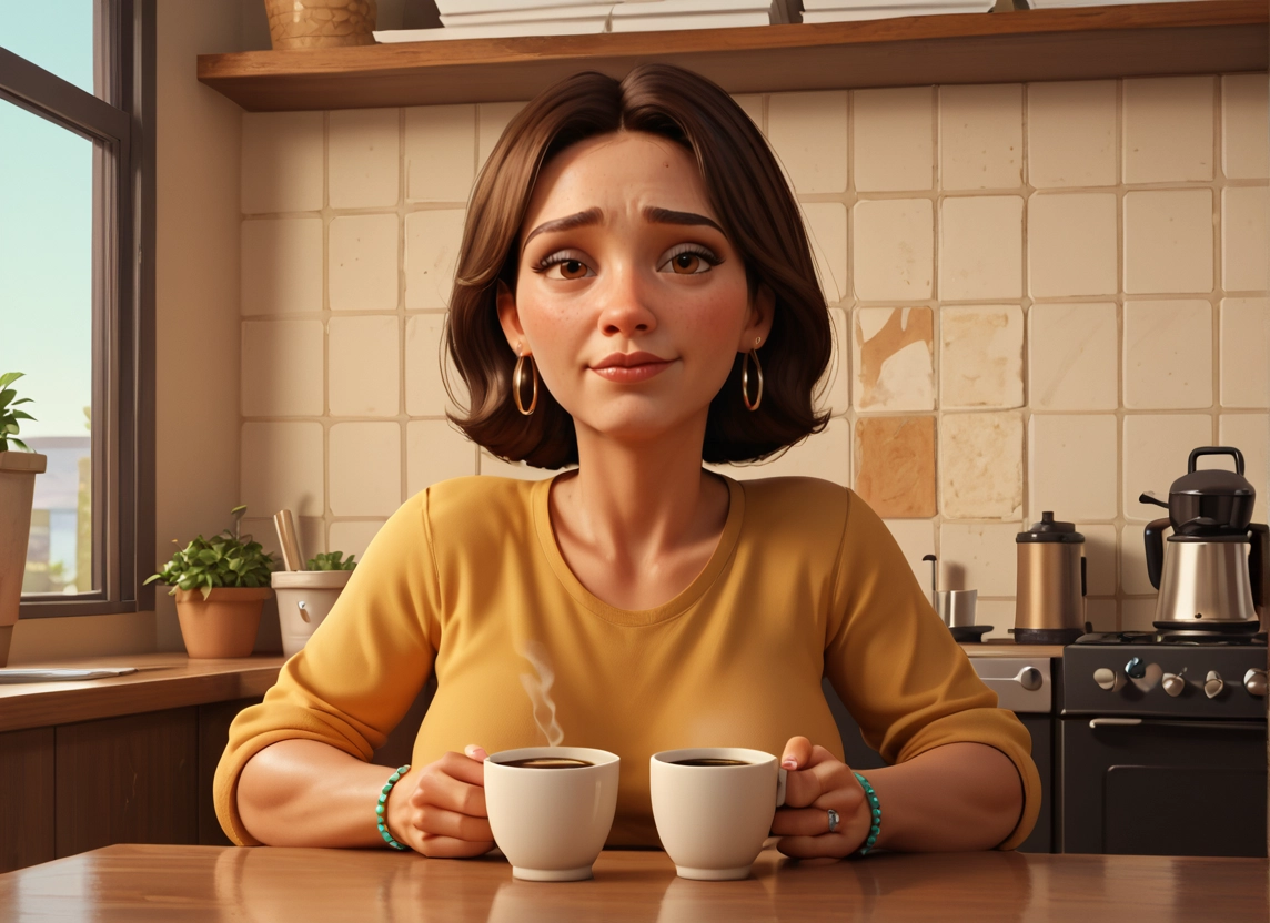 1girl, jewelry, cup, solo, brown hair, realistic · Yamete.gg