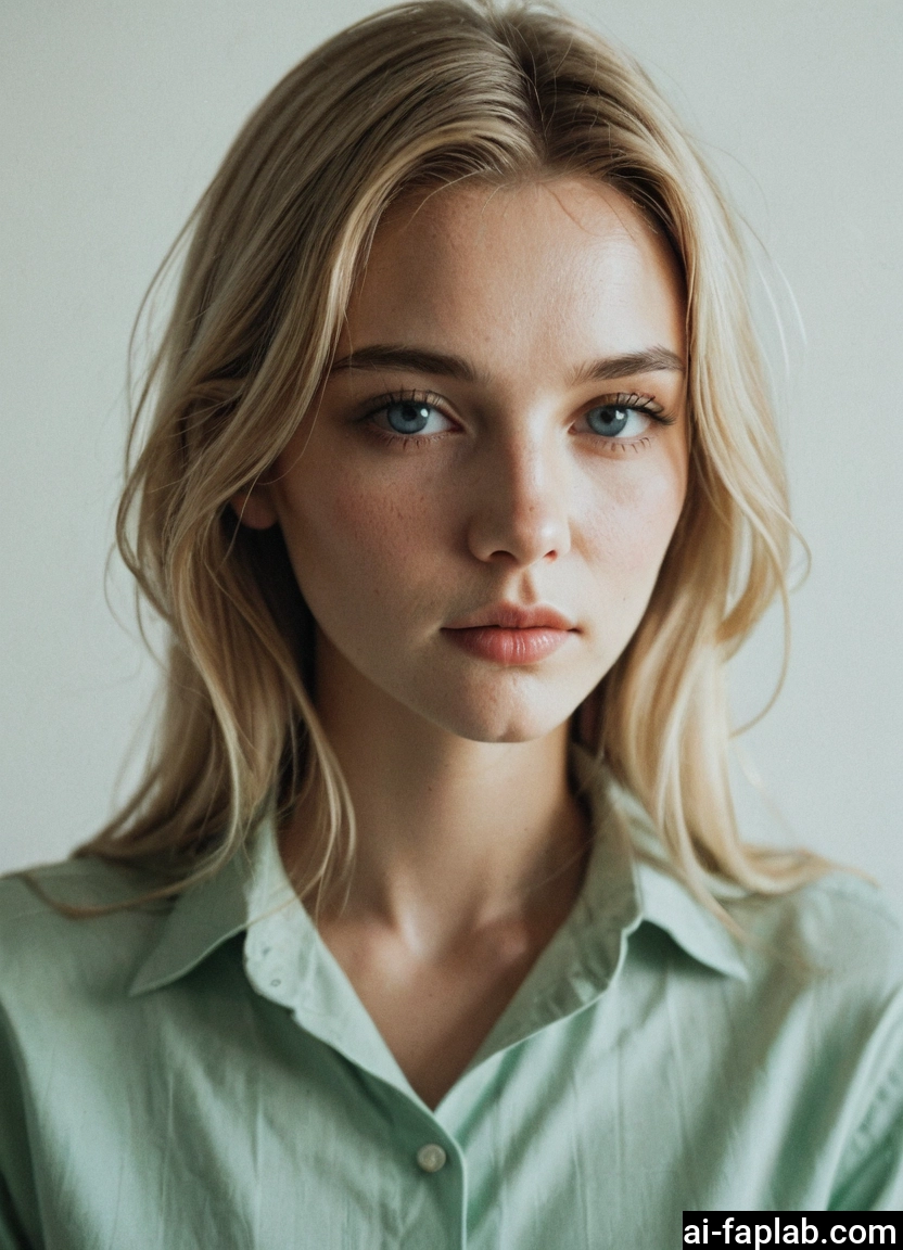 1girl, solo, blonde hair, blue eyes, shirt, looking at viewer · Yamete.gg