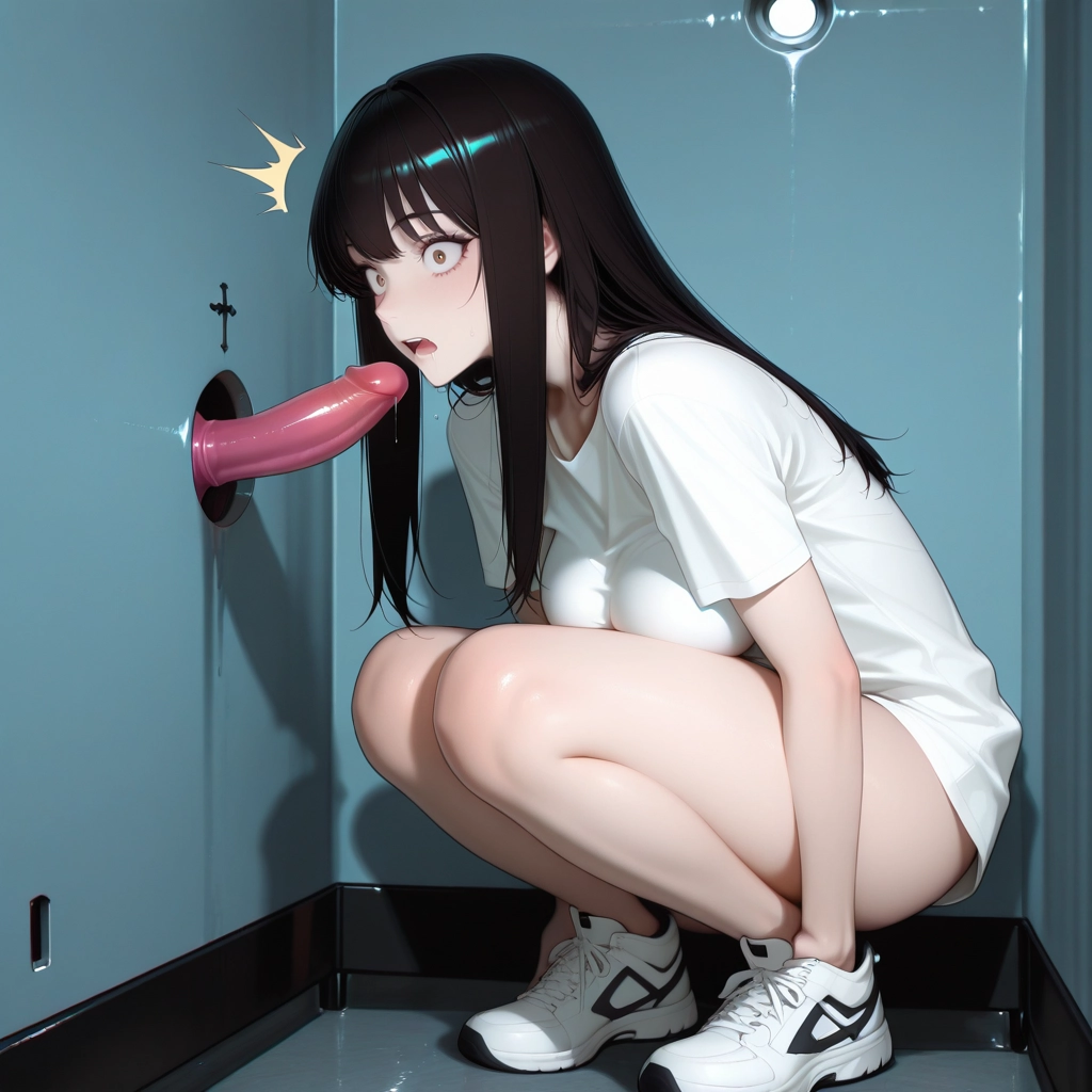 1girl, dildo, sex toy, long hair, breasts, shirt · Yamete.gg