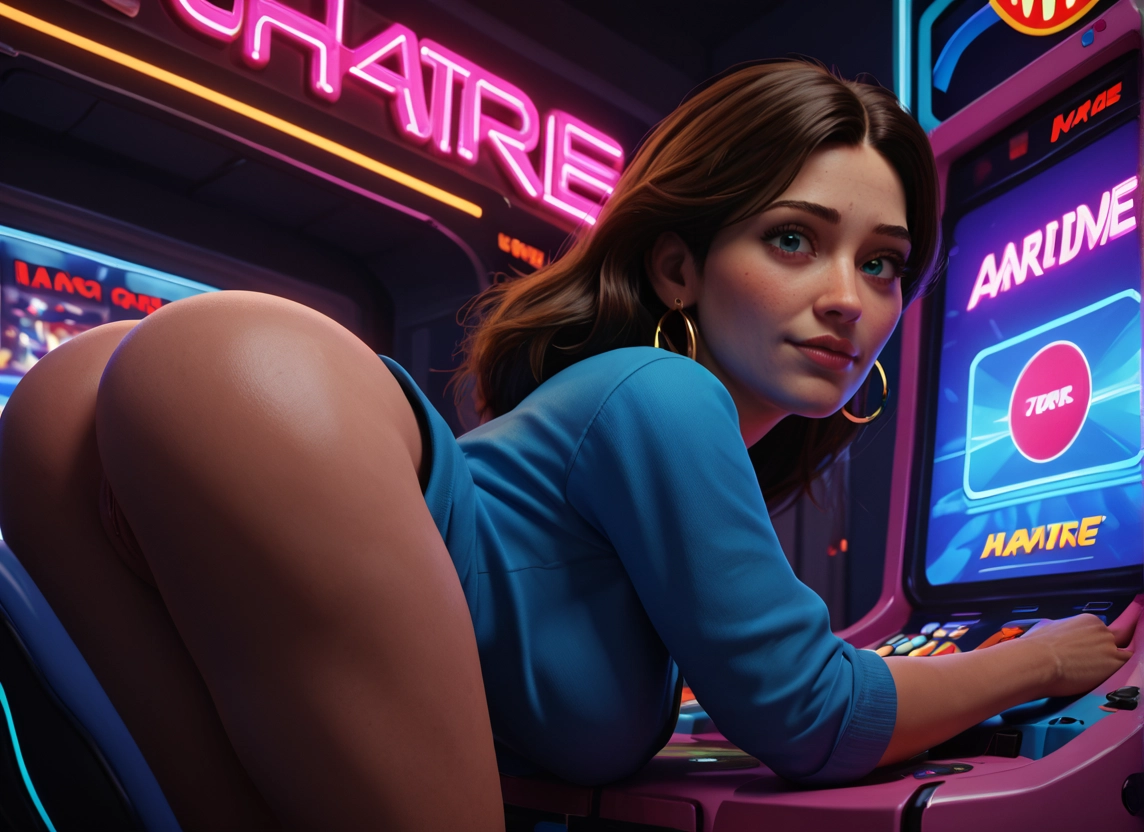 1girl, ass, hoop earrings, earrings, solo, jewelry · Yamete.gg